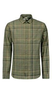 Mens Sale 1: No Excess Check Plaid Shirt Dark Green