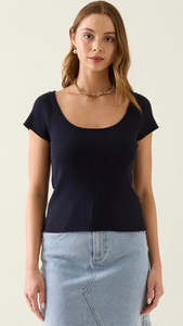 Isle Of Mine: Adele Knit Tshirt Navy