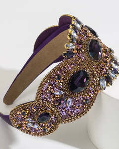 HA043 Jewelled Headband Purple