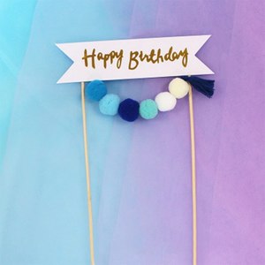 Products: Balloon Banner Birthday Cake Topper – The Rose Factory
