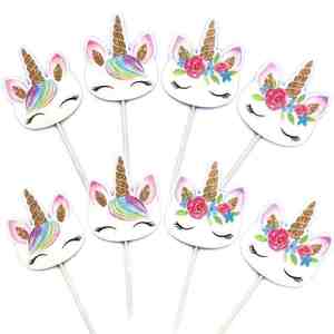 Products: 12pcs Unicorn Cupcake Toppers – The Rose Factory