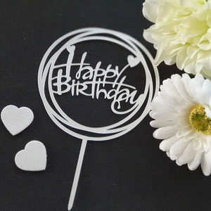 Silver Acrylic Birthday Party Cake Topper – The Rose Factory