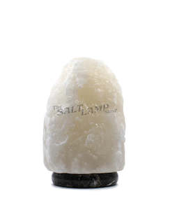 7-10kg Rare White Himalayan Salt Lamp (Black Zebra Marble Base)