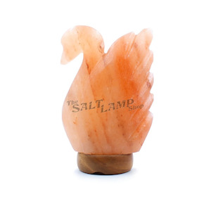 Crafted Salt Lamps: Swan Salt Lamp (Timber Base)