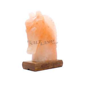 Crafted Animal Salt Lamps: Horse Salt Lamp (Timber Base)