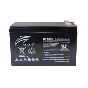 Security Alarm Batteries: RT1290LB - Ritar - 12VDC 9Ah Sealed Lead Acid Battery