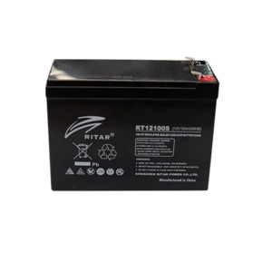 Security Alarm Batteries: RT12100S - Ritar - 12VDC 10Ah Sealed Lead Acid Battery