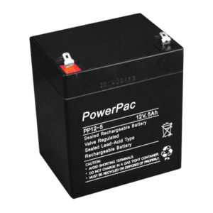 Security Alarm Batteries: DM12-5A/H - 5A/H 12V Battery W=90mm X L=101mm X H=70mm