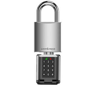 Access Control: LHL-STRONGA-PADLOCK1 - STRONGA Padlock - Brass Body, IP66, TTLock, Pin, Prox, Fingerprint, Bluetooth, Anti-bumping, Anti-pick, 25,000 cycles of operation, includes 3 x RFID FOB (2 x Lithium CR2 Battery sold separately)