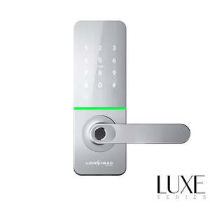 Access Control: LHL-P2-S-REGENT - The REGENT LUXE Entrance Lock - Silver Wifi BLE Fingerprint, TTLock, Pin, Prox, E-Key & Key override track key 60/70mm tubular latch (4 x AA Battery sold separately)
