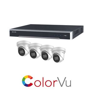 Hikvision HIKCV4MPIPCCTVKIT2 4MP ColorVu IP CCTV Kit with 1 * DS-7608NI-M2/8P-4T