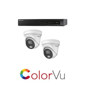 Hikvision HIKCV4MPIPCCTVKIT1 4MP ColorVu IP CCTV Kit with 1 * DS-7604NI-I1/4P-3T