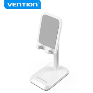 VEN-KCQW0 - Vention Height Adjustable Desktop Cell Phone Stand White Aluminium Alloy Type