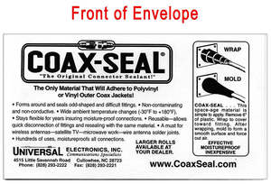 Cable: Coax-Seal Hand Moldable Plastic Weatherproofing Strip