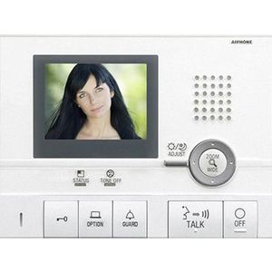 Aiphone: GT-1C - Aiphone Colour LCD 4 wire hands free apartment station for GT system fitted with service switch White Colour