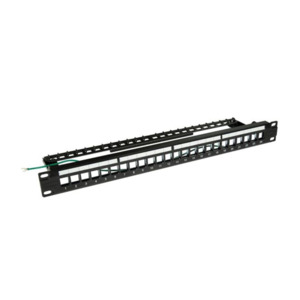Tools: Dynamix PP-UKSTP-24RMB Horizontal 19 1RU Unloaded 24 Port STP Patch Panel, with