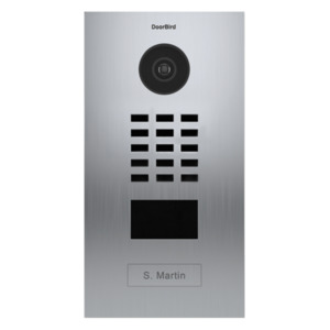 Doorbird Intercoms: DB-D2101V - D2101V Flush Stainless Steel Brushed V2A IP Video Door Station - 1 Call button