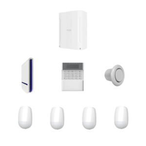 Alarm Kitseis: Hikvision AX-Hybrid-Pro-Alarm-KIT-2 -> Wired Intrusion Alarm Kit -> Includes ->