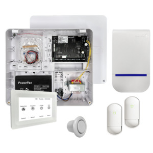 EC-KIT TOUCH W NC - EC security alarm kit with (white 5" touch screen keypad) no cable
