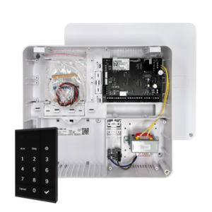 EC-PLAS KP B - EC security alarm panel with (EC-KP Black Keypad) in enclosed plastic cabinet