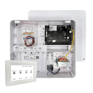 Alarm Kitseis: EC-PLAS TOUCH W - EC security alarm kit with (white 5" touch screen keypad) in enclosed plastic cabinet