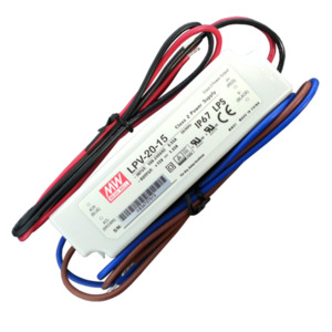 WELL-LPV-20-15 - 15V 1.3A Switch Mode Power Supply in IP67 Case, 100-240VAC Inpu&hellip;