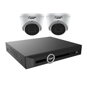 FERN360 Surveillance Kit - 2 Fixed Lens Starlight 4MP Turret Cameras and 10ch NVR - 2TB