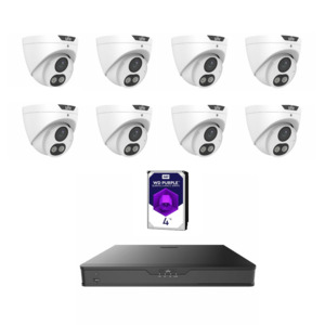 Ip Surveillance Kits: Uniview UNV8MPTGIPKIT4 8MP Tri-Guard IP CCTV Kit – Includes 1 * NVR502-16B-P16 N