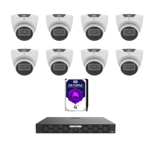 Ip Surveillance Kits: Uniview UNV6MPIPKIT4-P Prime 6MP IP CCTV Kit Includes 1 x NVR502-16B-P16 NVR wit