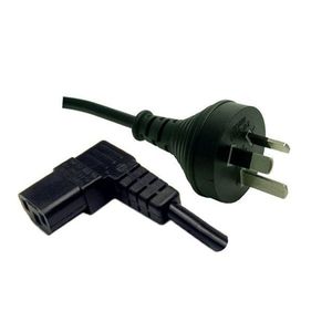 Leads: C-POWERCR3 - Power Cord - Right Angle 10A/250V IEC (F) to 3 Pin Power (M) 3m