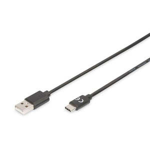 Leads: AK-300154-018-S - Digitus USB Type-C (M) to USB Type A (M) 1.8m Connection Cable