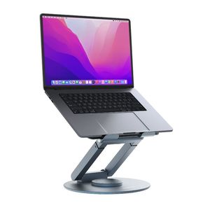 Mobiles Accessories: MB-STD-S9GRY - mbeat 360 Degrees Rotating Laptop Stand with Telescopic Height Adjustment - Space Grey