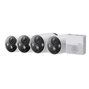 Wireless Surveillance Cameras: TL-TAPOC420S4 - TP-Link Tapo C420S4, 4 x Smart Wire-Free Security Camera System, with HUB, Battery Powered