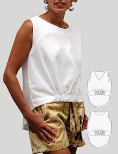 V Necks: Fantail Tank