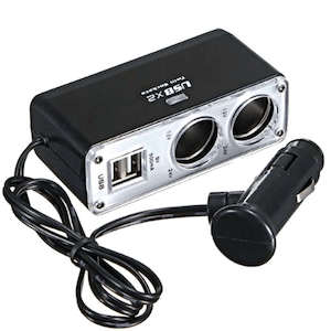 Phone Chargers: Double Usb Port 2 Way Car Cigarette Lighter Socket Splitter Charger