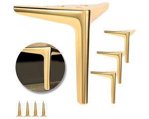 On Sale: 4Pcs Metal Furniture Legs 15cm-Gold