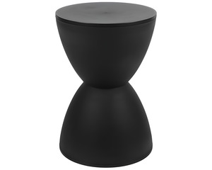 Black Round Side Table – Modern Hourglass Drum Stool for Home, Living Room & B&hellip;