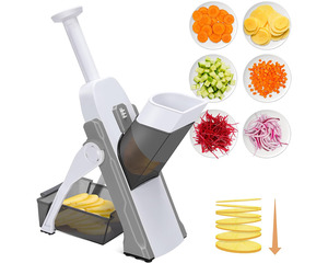 On Sale: Vegetable Slicer Chopper Adjustable Vegetable Slicer Chopper with Container Base
