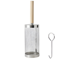 Rolling Grill Basket – Stainless Steel BBQ Net Tube for Meat, Vegetables & Sea&hellip;