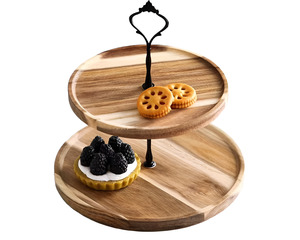 2 Tier Cake Plate Stand
