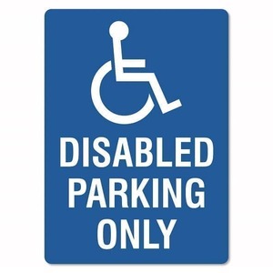 Products: Disabled Parking Only Sign