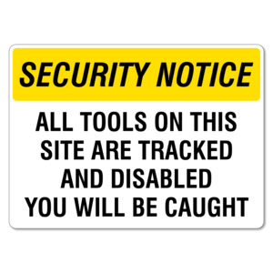 Products: Tool Theft Prevention Sign