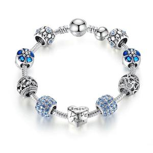 Bracelets: Costume Jewelry Blue Bead Bracelet