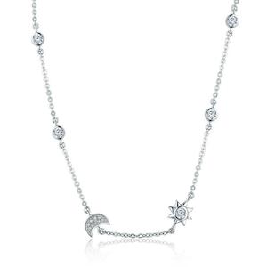 Necklaces: Sparkling Moon & Star Necklace