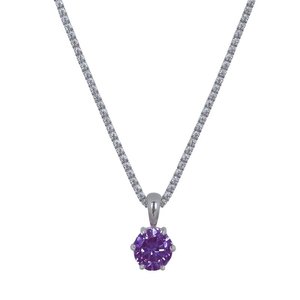 Purple Stone Pendant Necklace