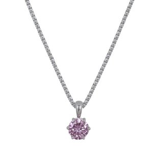 Necklaces: Pink Stone Pendant Necklace