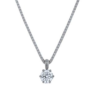 White Stone Pendant Necklace