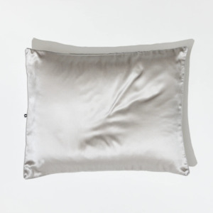 Silk/Cotton Pillowcase - Light Grey