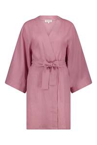 Robes: ** Limited Release** Harper Linen Robe - Peony Pink