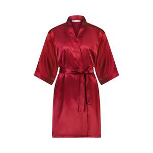Robes: Alexa Satin Robe - Burgundy